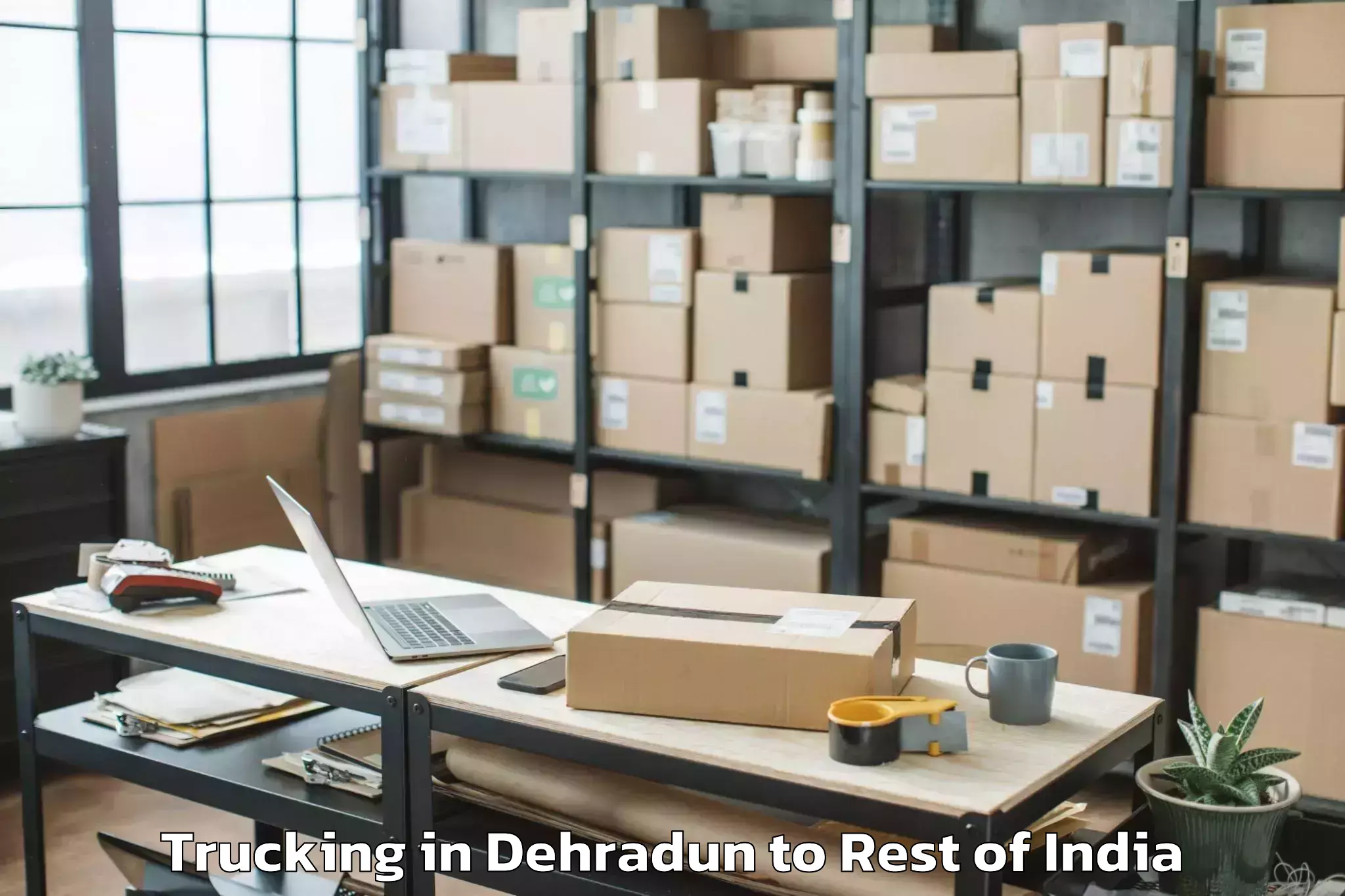 Book Dehradun to Rebo Perging Trucking